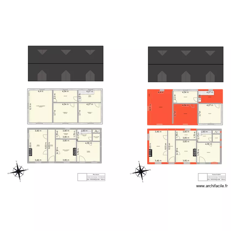 MAISON MOUETTES PLAN EXISTANT. Plan de 