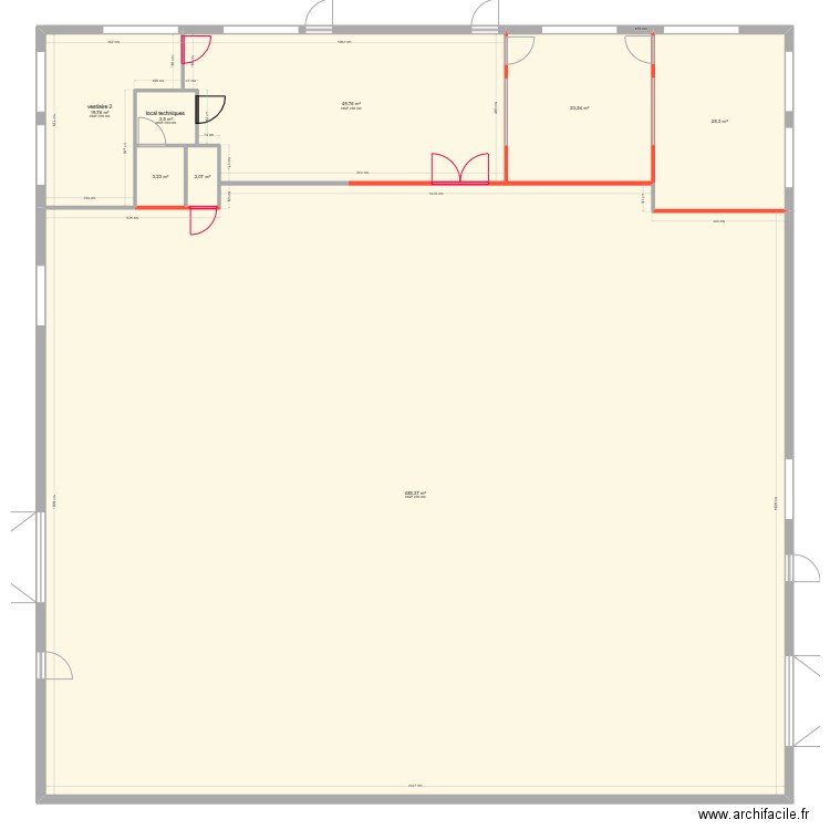 plan salle narosse 3. Plan de 8 pièces et 613 m2