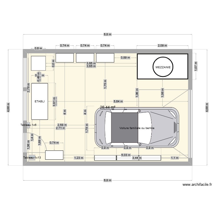 GARAGE. Plan de 0 pièce et 0 m2