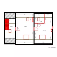 P3.1 PLAN COMBLES CLOISONS SUPPRIMEES - PROJET ROUSSELET