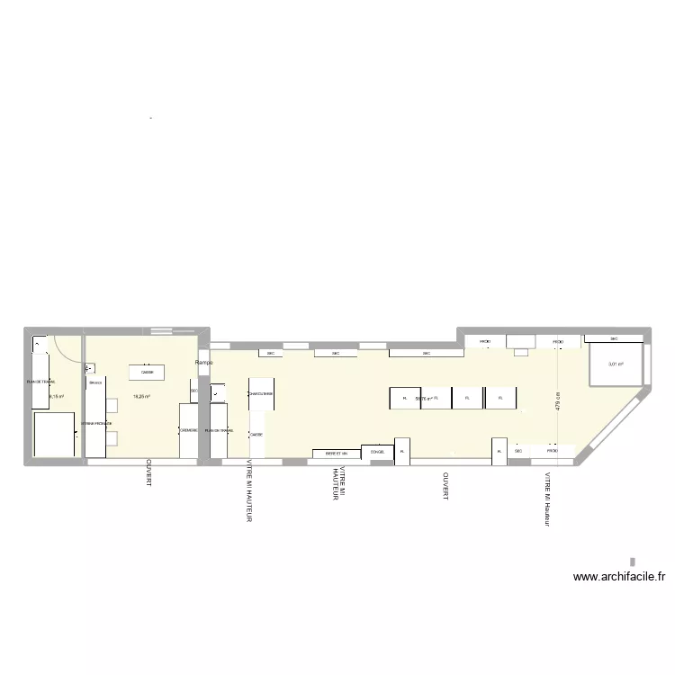 BECON Amenagement boutique. Plan de BECON Amenagement boutique. Plan de