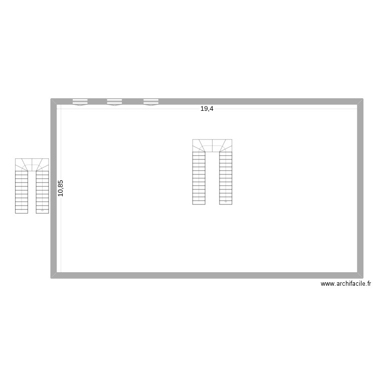 Étage 1. Plan de 2 pièces et 421 m2