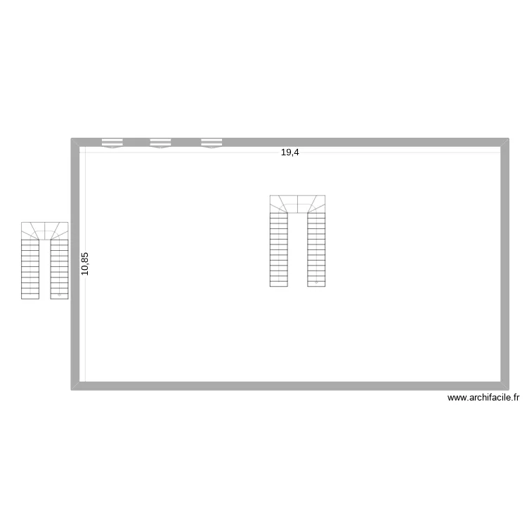 Étage 1. Plan de 2 pièces et 421 m² Étage 1. Plan de 2 pièces et 421 m²