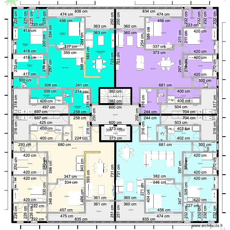 ATAYA 10E. Plan de 73 pièces et 1862 m2