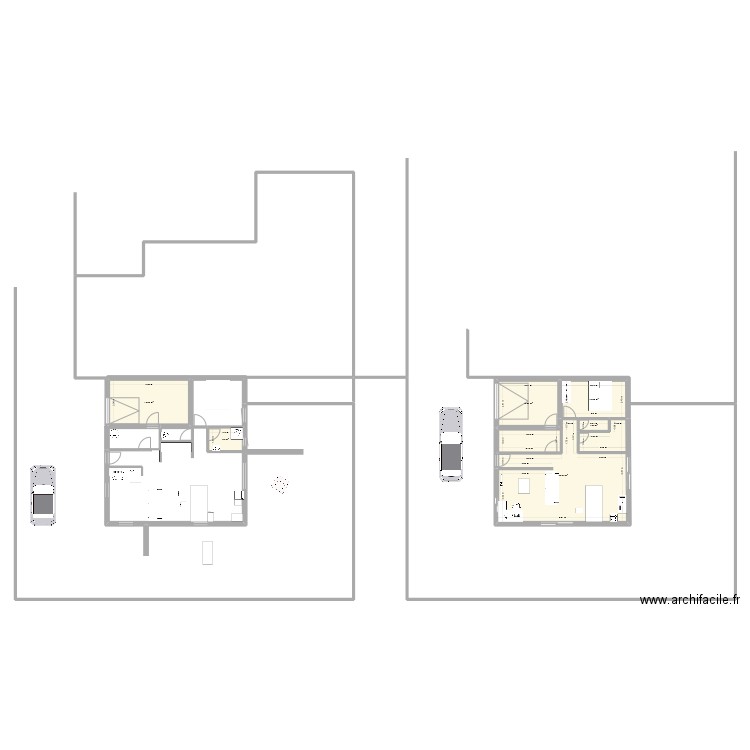 maiz. Plan de 6 pièces et 97 m2