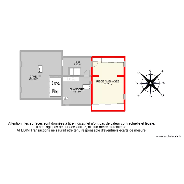 BI 32847. Plan de 33  et 540 m²