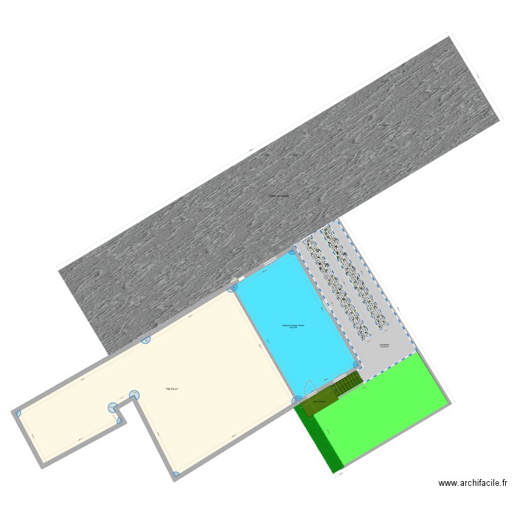 maison2. Plan de 2 pièces et 183 m2