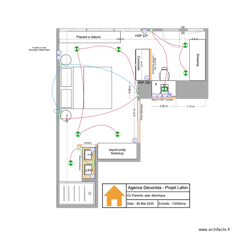 Plan2D_Lafon_ChambreParents_ELEC_OCT2025. Plan de 0 pièce et 0 m2