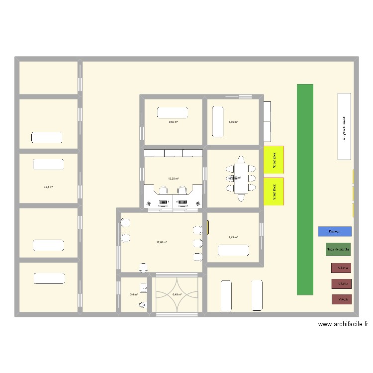 Cab Chameyrat. Plan de 10 pièces et 276 m2