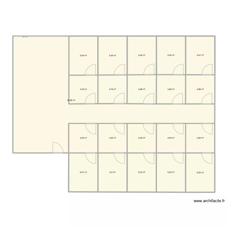 Chenil unifilaire. Plan de 