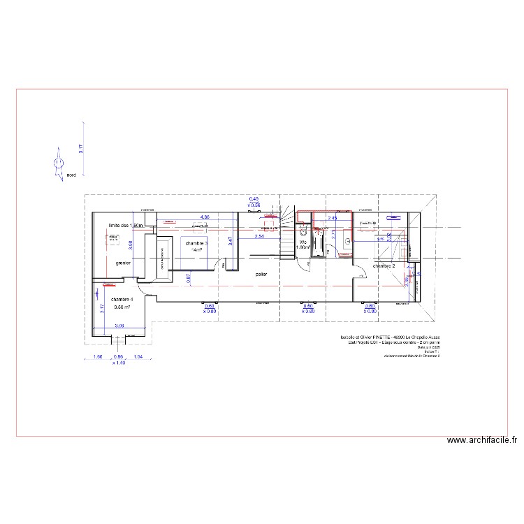 Chauffage et sdb 1er -v3. Plan de 0 pièce et 0 m2