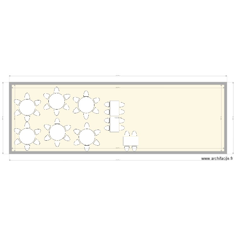 sallestfia. Plan de 1 pièce et 133 m2