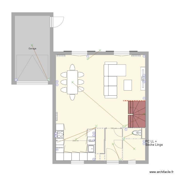 Plan Alexandra RDC &eacute;lectricit&eacute;. Plan de 0 pièce et 0 m2