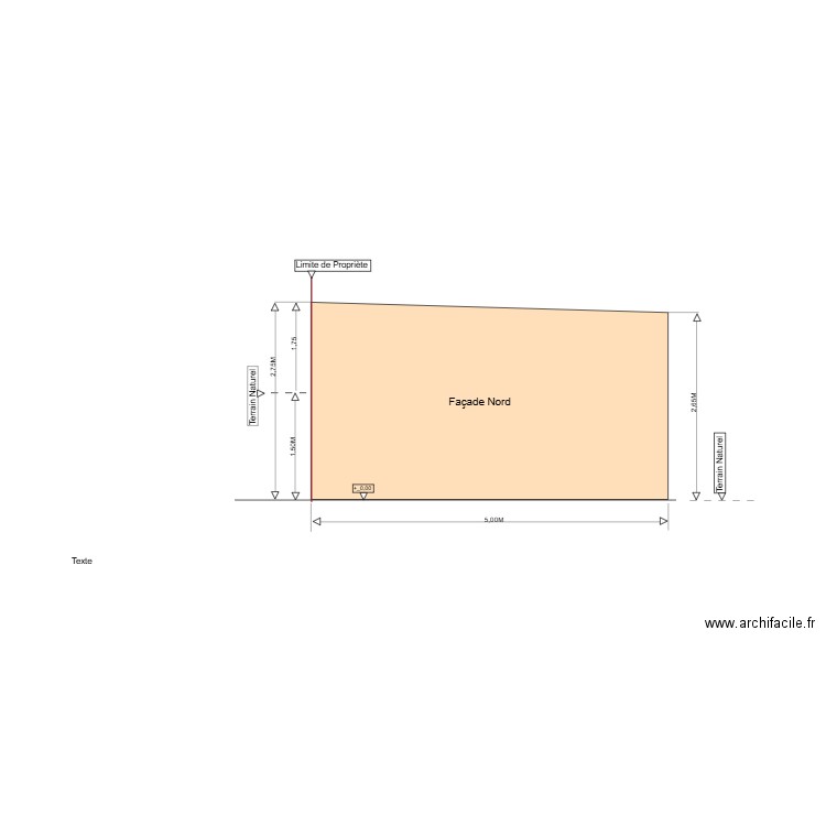 Facade Nord nouveau. Plan de 0 pièce et 0 m2