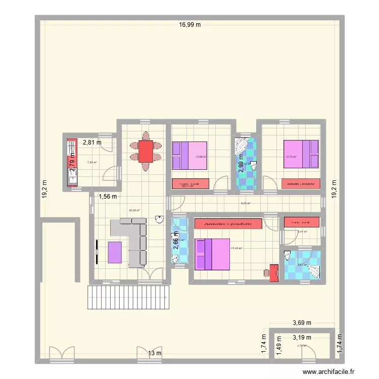 plan1. Plan de 12  et 427 m²