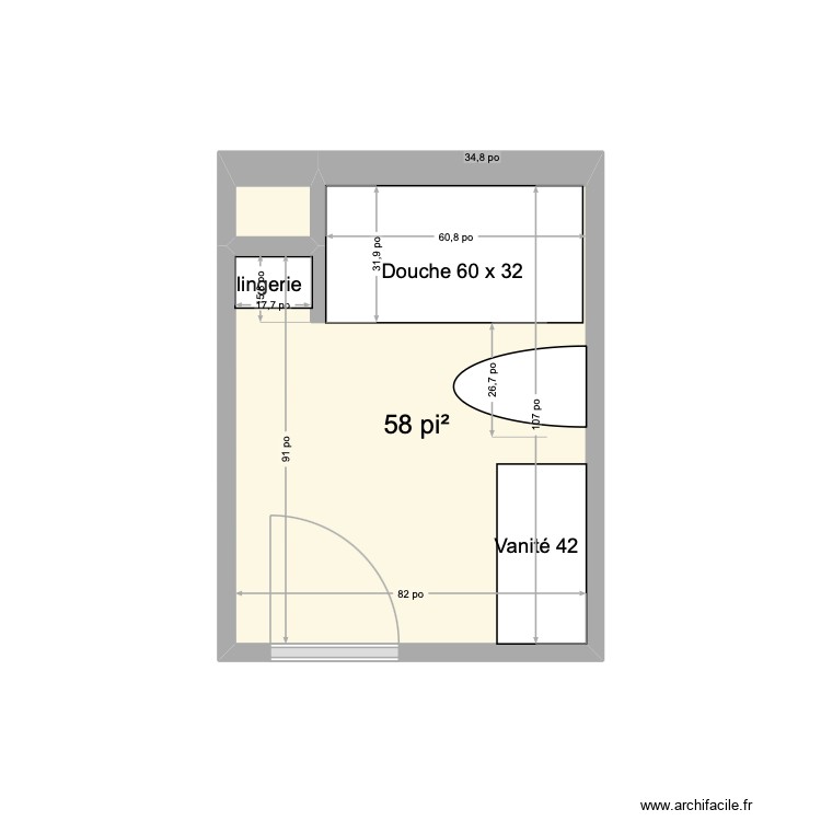 salle de bain3.0. Plan de 0 pièce et 0 m2