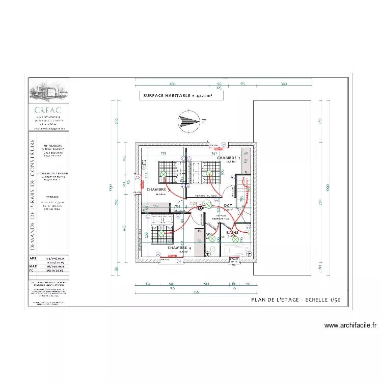 PRADEAU R+1. Plan de PRADEAU R+1. Plan de