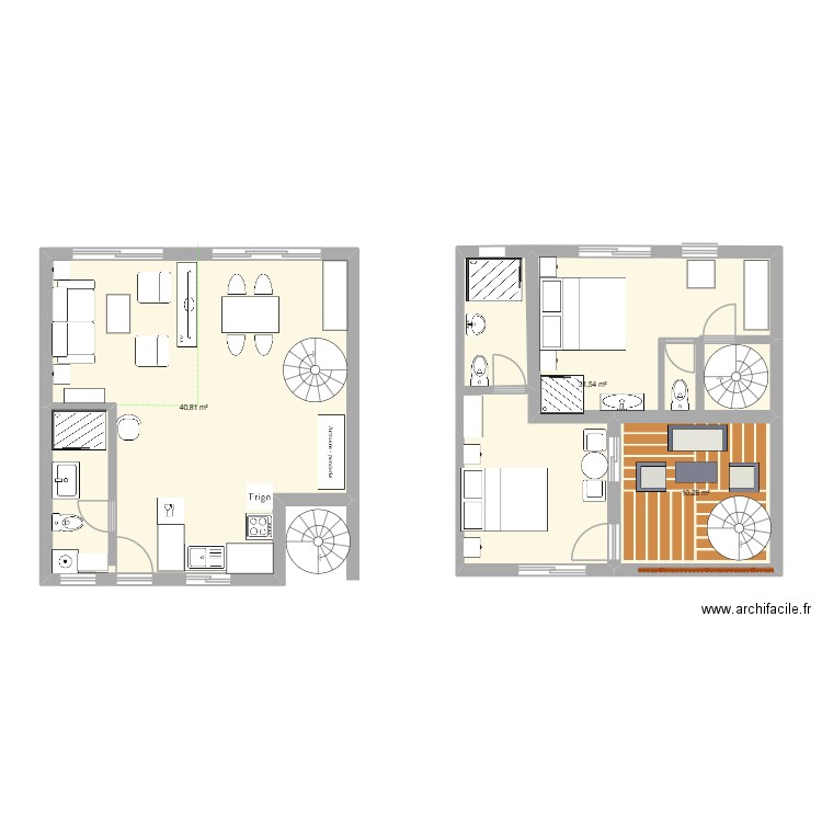 neuf 4. Plan de 3 pièces et 83 m2