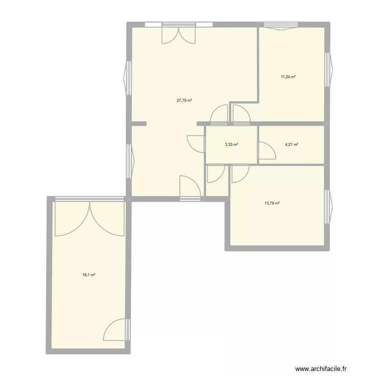 St Georges 2. Plan de 6  et 78 m²