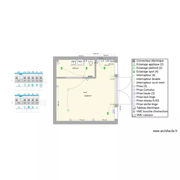 darbeau annexe. Plan de 