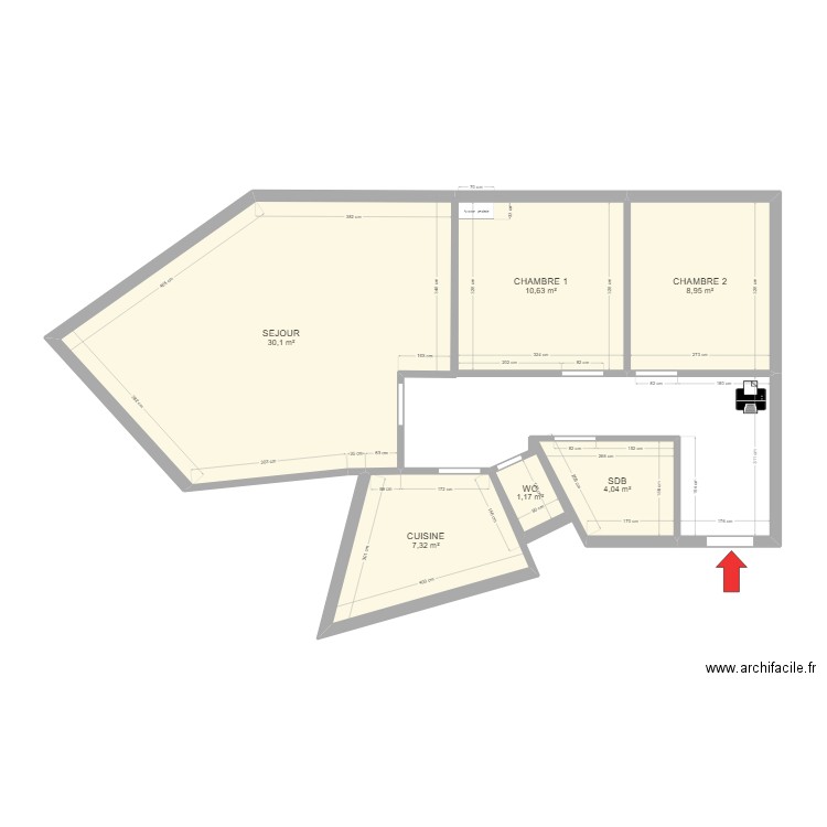 222. Plan de 0 pièce et 0 m2