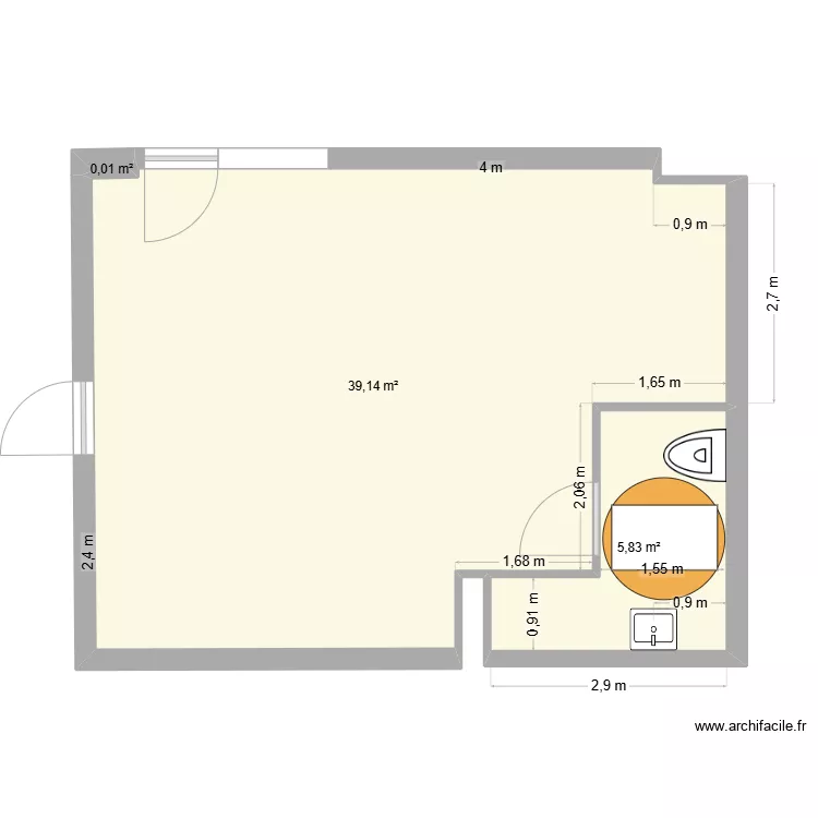salle de repos sanitaire. Plan de 