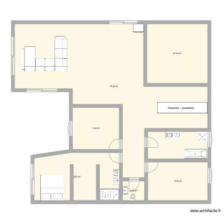 petite maison. Plan de 6  et 163 m²