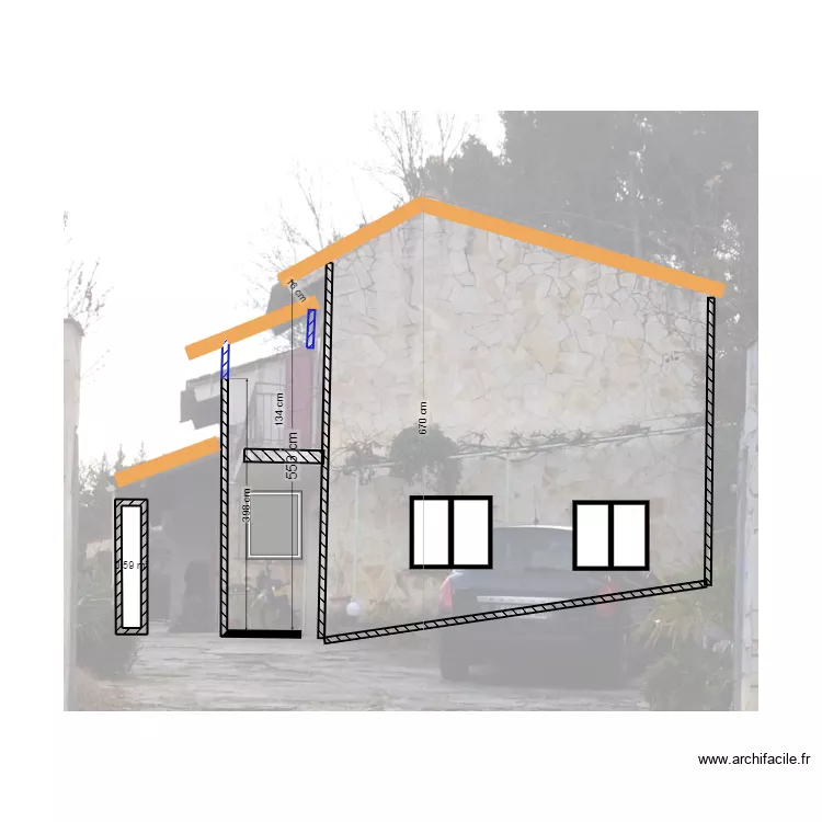 PLAN FACADE NORD MODIFI=60. Plan de 