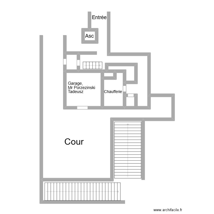 ACP Laubespin. Plan de 6 pièces et 16 m2