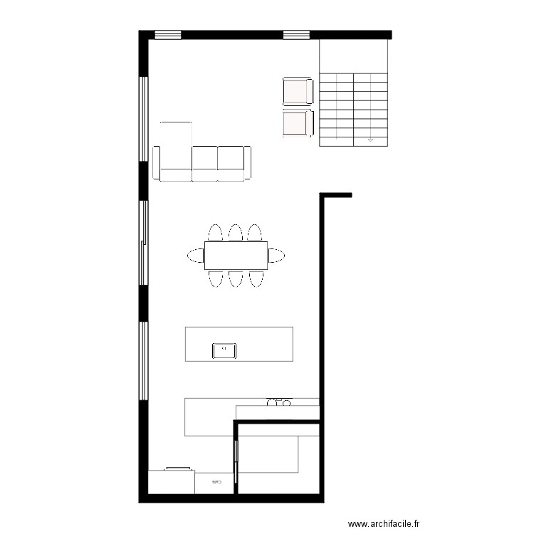 katherien. Plan de 1 pièce et 5 m2