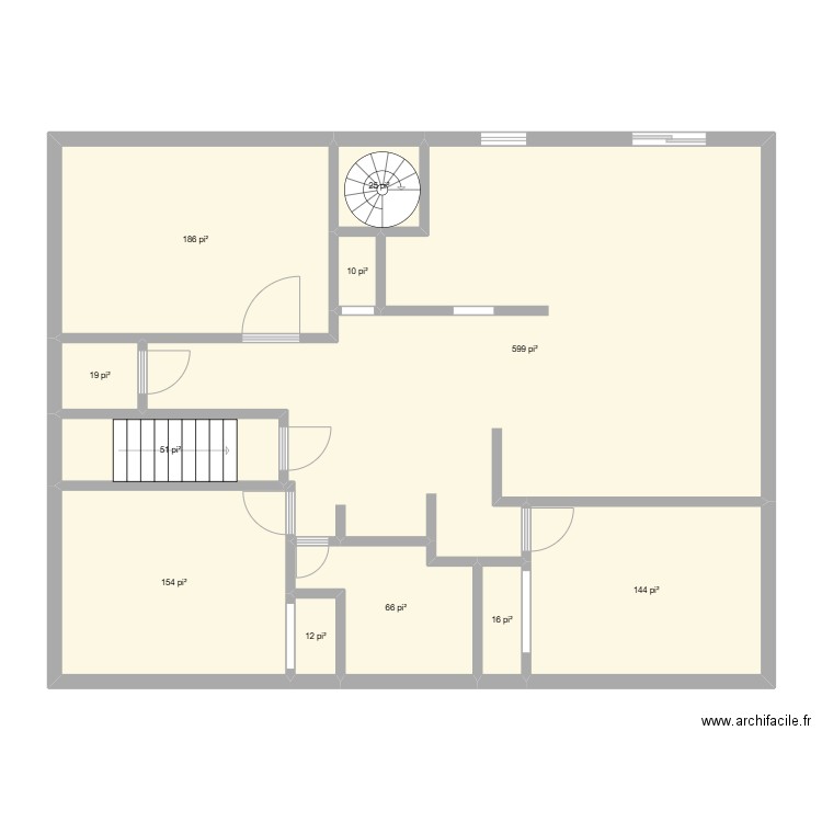 V CSC. Plan de 11 pièces et 119 m2