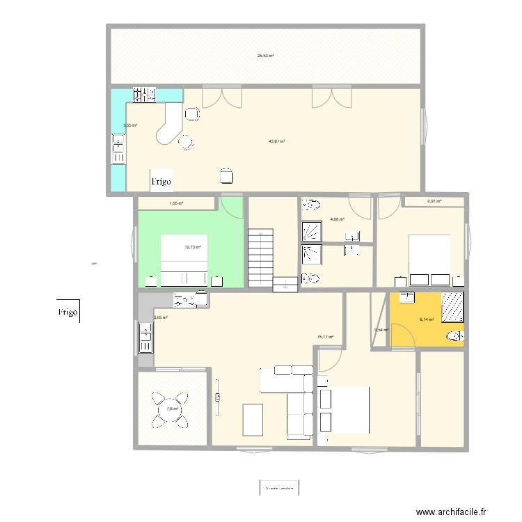 ronny 2. Plan de 12 pièces et 185 m2