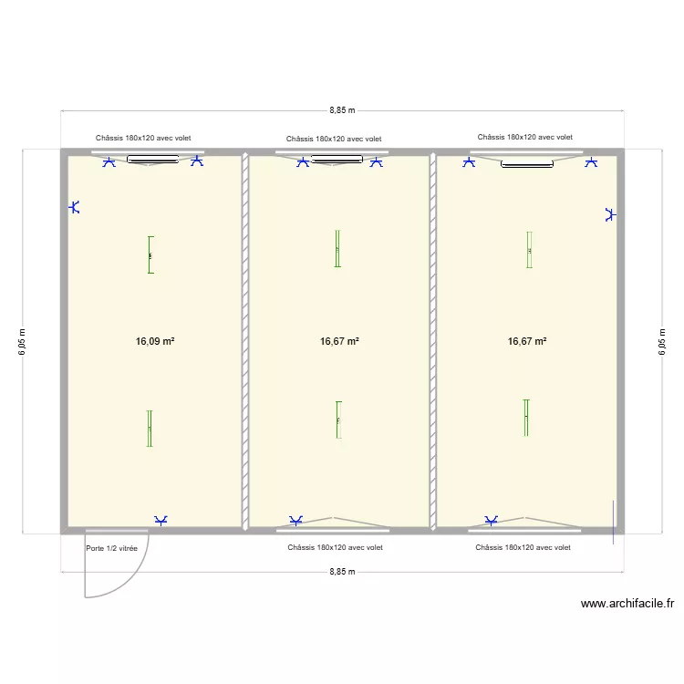 coll&egrave;ge Notre Dame de Bonne-Esp&eacute;rance. Plan de 3  et 49 m²
