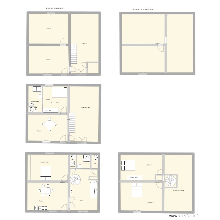 Arnancourt propriétaire Coufrat. Plan de 8 pièces et 352 m2