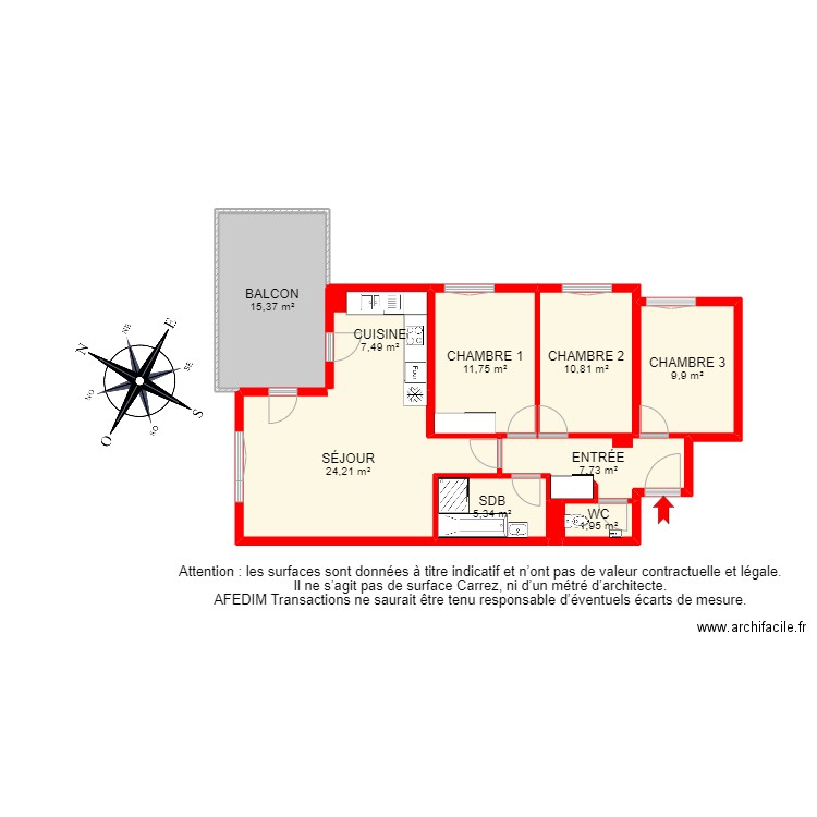 BI 15476 - . Plan de 12 pièces et 116 m2