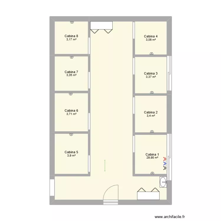 Aula mantenimiento electrico. Plan de 8 Pièces et 54 m² Aula mantenimiento electrico. Plan de 8 Pièces et 54 m²
