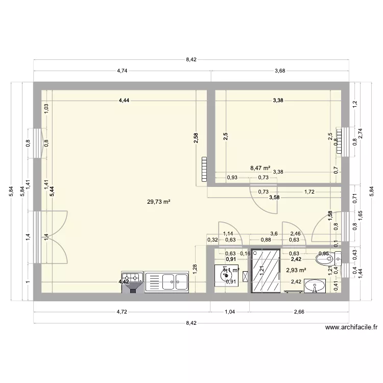 Plan vide 2. Plan de 