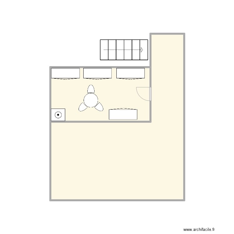 Milano étage. Plan de 2 pièces et 16 m2