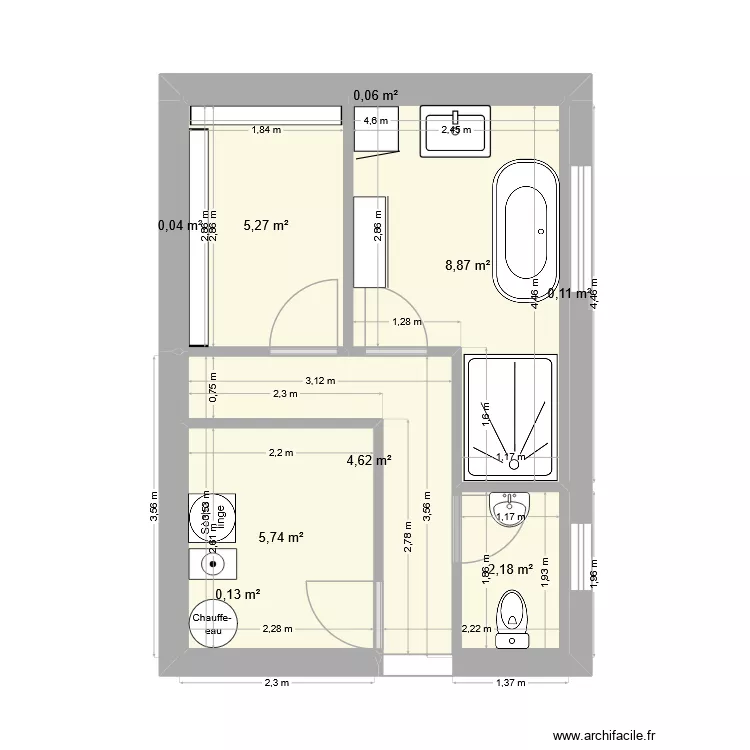 Extension Julien. Plan de 9 et 27 m² Extension Julien. Plan de 9 et 27 m²