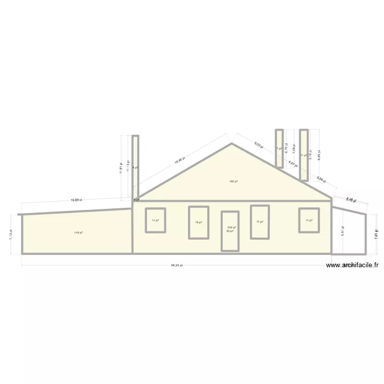 facade cabane a sucre. Plan de 