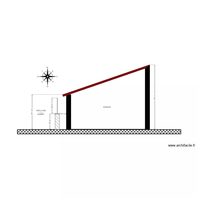 PLAN DE COUPE - MURET. Plan de PLAN DE COUPE - MURET. Plan de