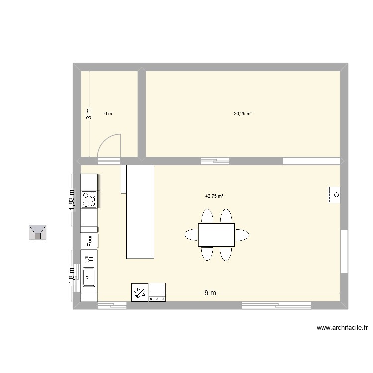 ebauche. Plan de 0 pièce et 0 m2
