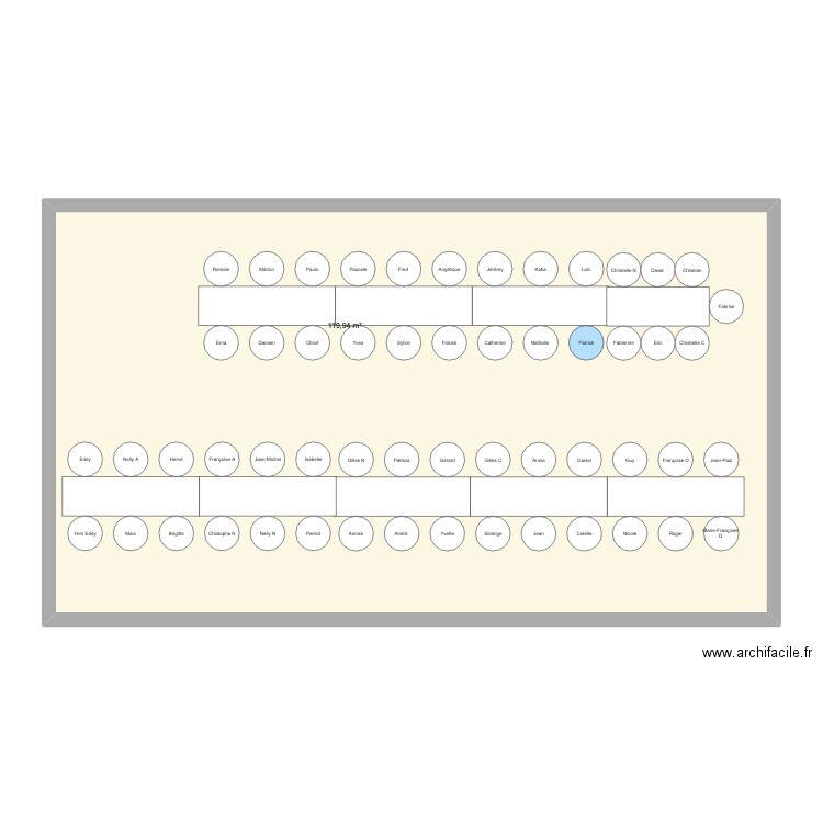 V2.11 Plan table. Plan de 1 pièce et 120 m2
