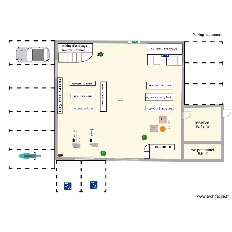 plan 1. Plan de 3  et 193 m²