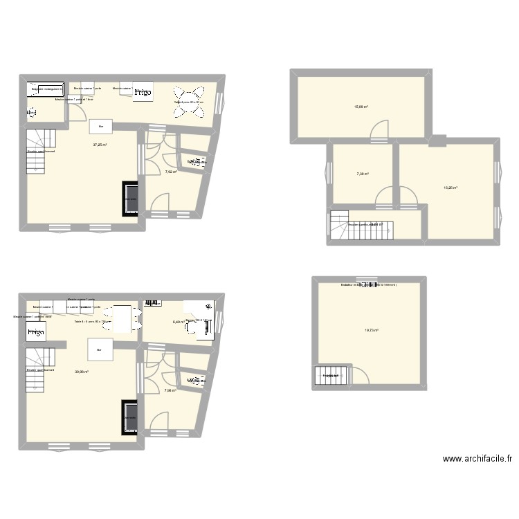 verte voie. Plan de 13 pièces et 158 m2