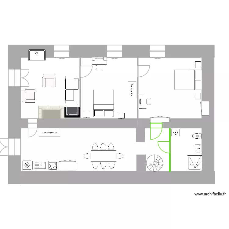La Ferri&egrave;re rdc. Plan de 