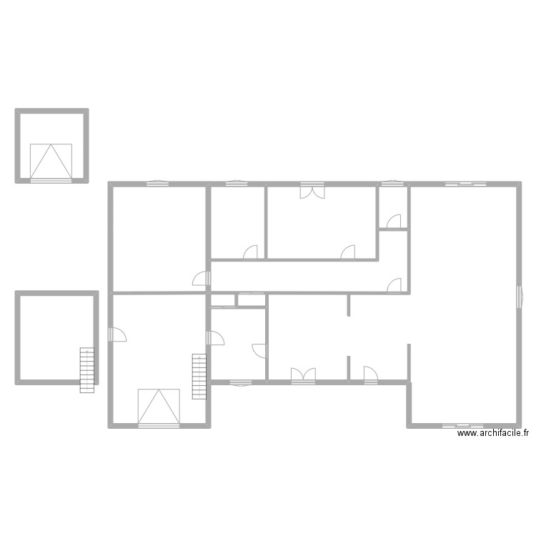 merceron. Plan de 10 pièces et 319 m2