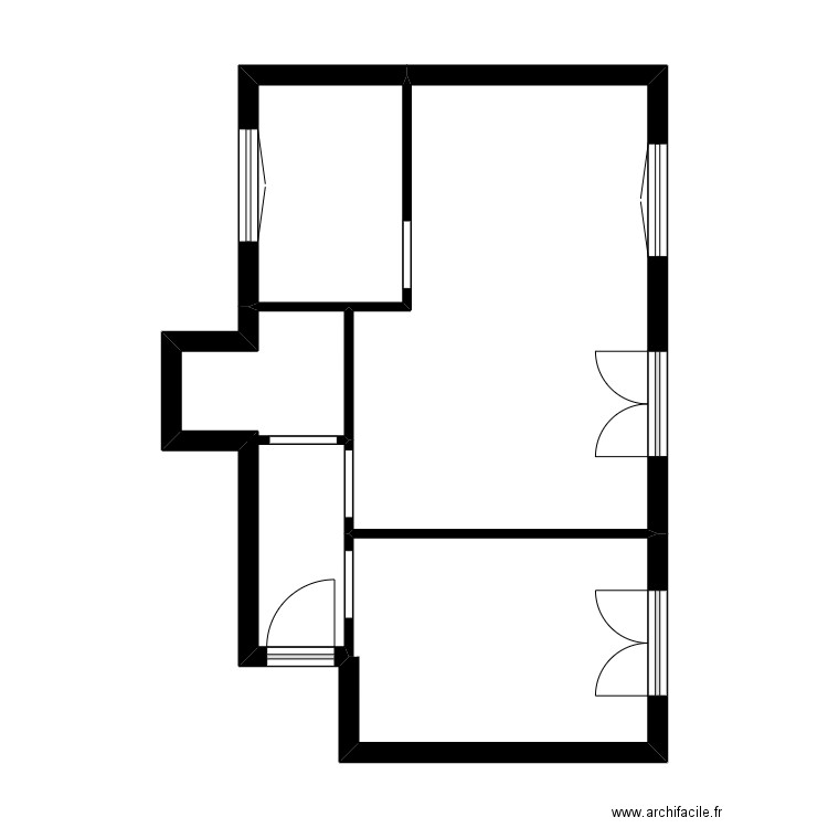 CANET. Plan de 3 pièces et 37 m2