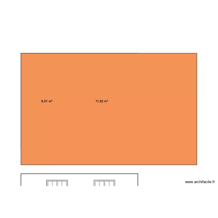 chalet verfeil. Plan de 2  et 20 m²