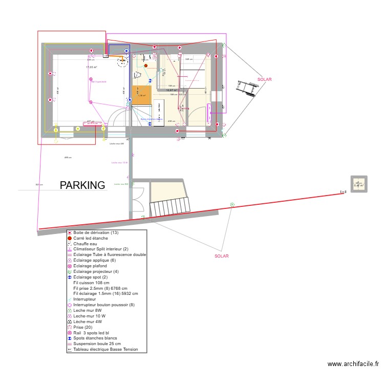 GR MAISON HAUT - ELEC - LAMPES - 01-25. Plan de 0 pièce et 0 m2